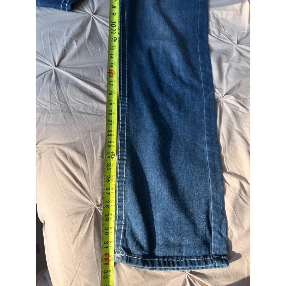 Y2K Vintage True Religion Joey Super T Men Blue Flare Jeans Made in USA Size 40